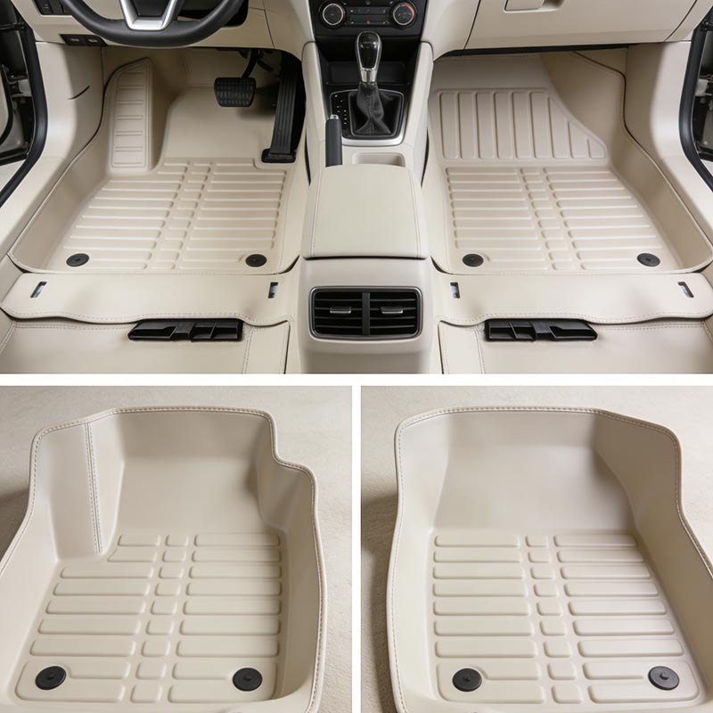 Легко чистящийся комплект автомобильных ковриков
